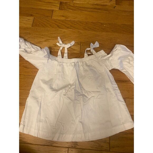 Habitual women's White Off-Shoulder Top With Tie Straps & Long Sleeves size 10 - Picture 6 of 8